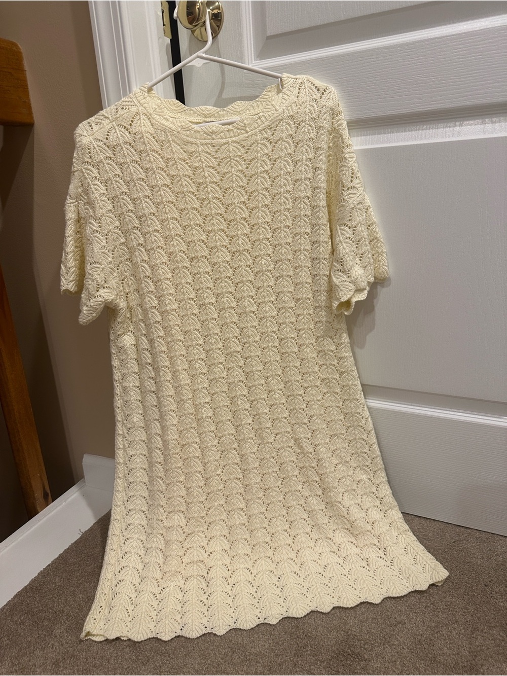 a new day Cream Knit Midi Dress